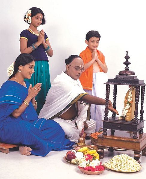 File:Family Doing Puja.jpg